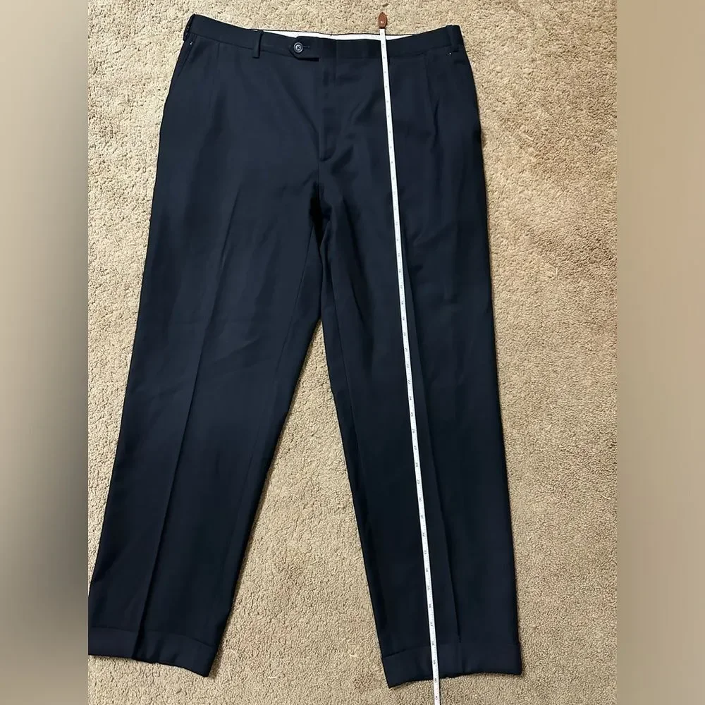 Brioni Blue Dress Pants Classic Straight-Leg